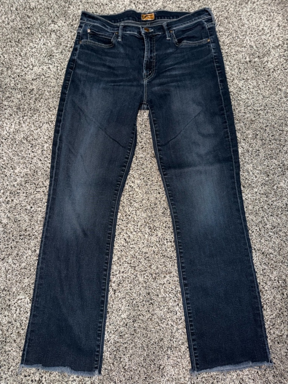 MOTHER Dark Indigo Straight-Leg Jeans